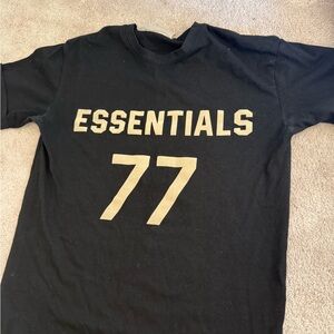 Essentials Black Short Sleeve Tee with Bold Print